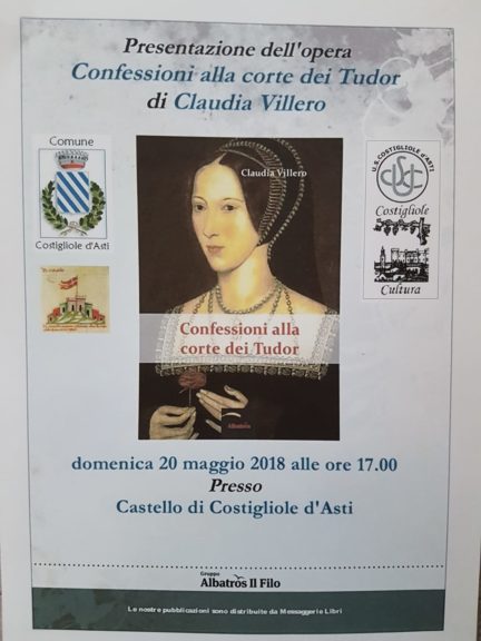 “Confessioni alla Corte dei Tudor”: il libro si presenta a Costigliole