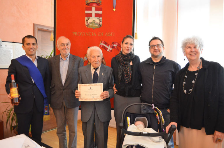 Il maresciallo scelto dei carabinieri Quaglia compie 100 anni