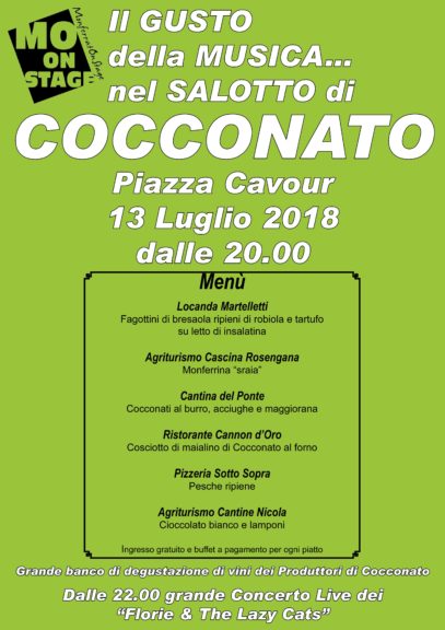 La grande proposta enogastronomica di ristoratori e produttori di Cocconato a Monferrato On Stage