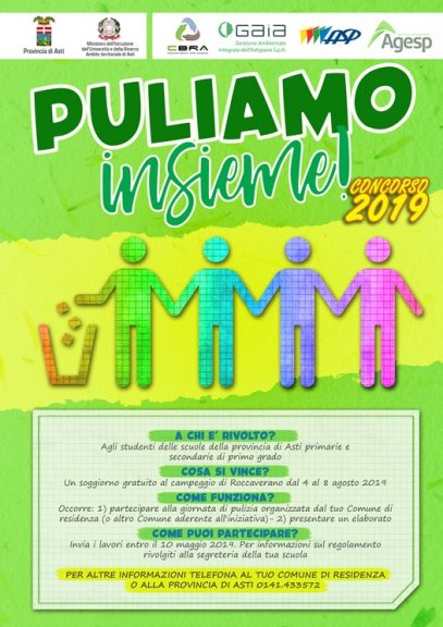 “Puliamo insieme!” il concorso della Provincia di Asti