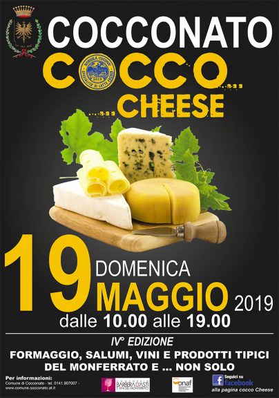 Torna Cocco…Cheese: domenica 19 maggio a Cocconato tra banchetti e laboratori del gusto