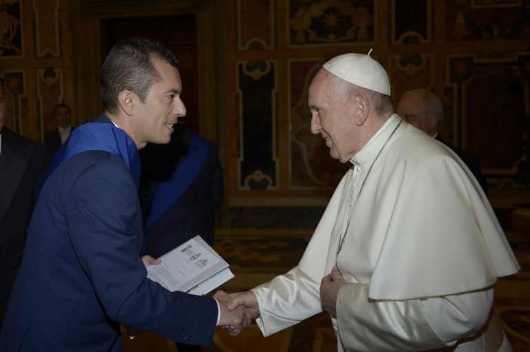 Il presidente della Provincia di Asti in visita da papa Francesco