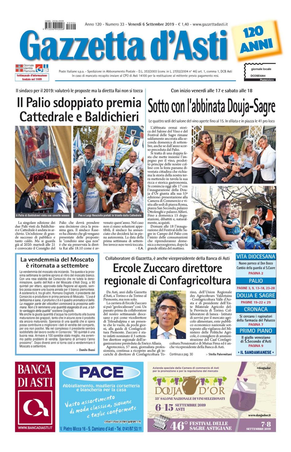 Prima pagina – 6 settembre 2019