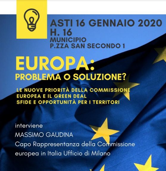 “Europa: problema o soluzione?”: Massimo Gaudina ad Asti