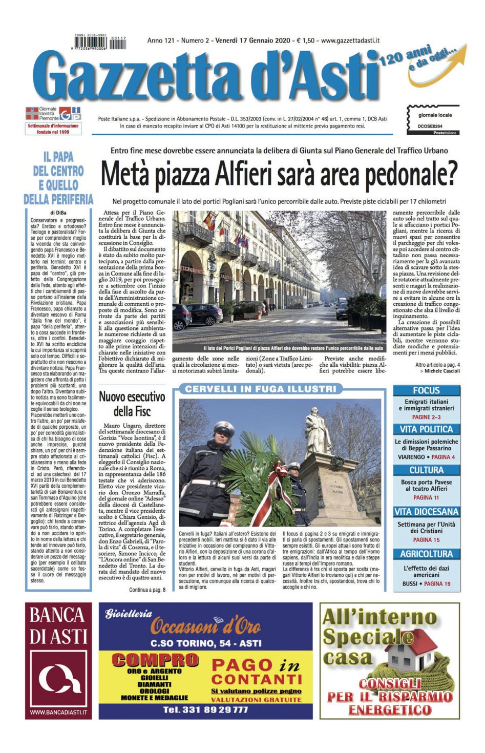 Prima pagina – 17 gennaio 2020