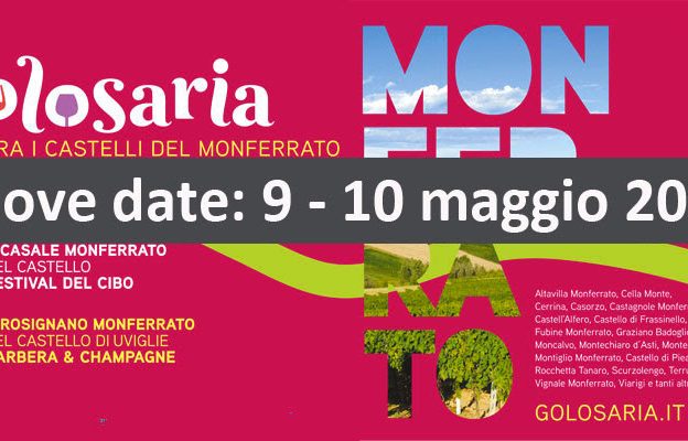 Golosaria tra i castelli del Monferrato rinviata a maggio