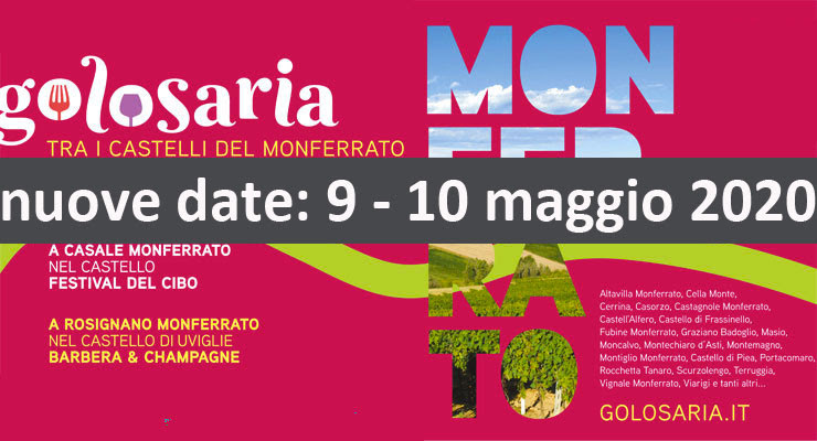 Golosaria tra i castelli del Monferrato rinviata a maggio