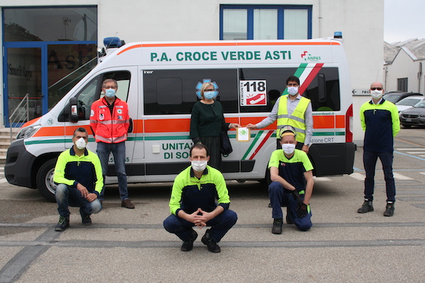 I dipendenti Smurfit Kappa di Asti supportano la Croce Verde nella lotta al covid-19