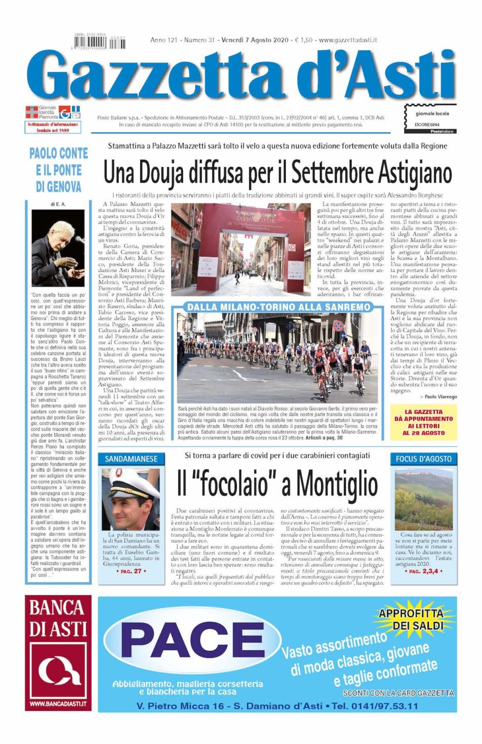 Prima pagina – 7 agosto 2020