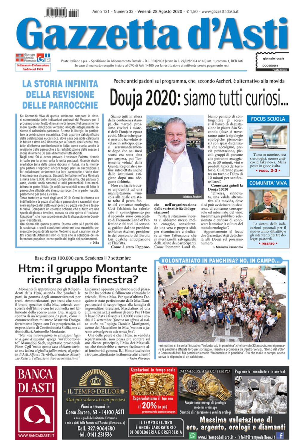 Prima pagina – 28 agosto 2020