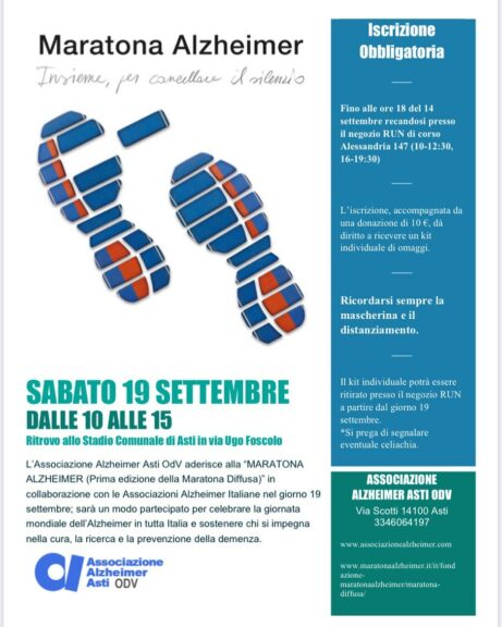 Anche ad Asti la Maratona Alzheimer