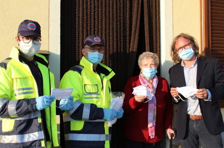 Mascherine gratuite per gli over65 a Baldichieri contro il covid