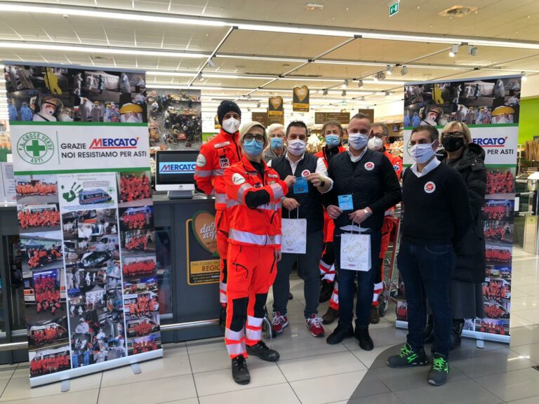 “Aiutami che ti aiuto”, Mercatò di Asti coopera con la Croce Verde