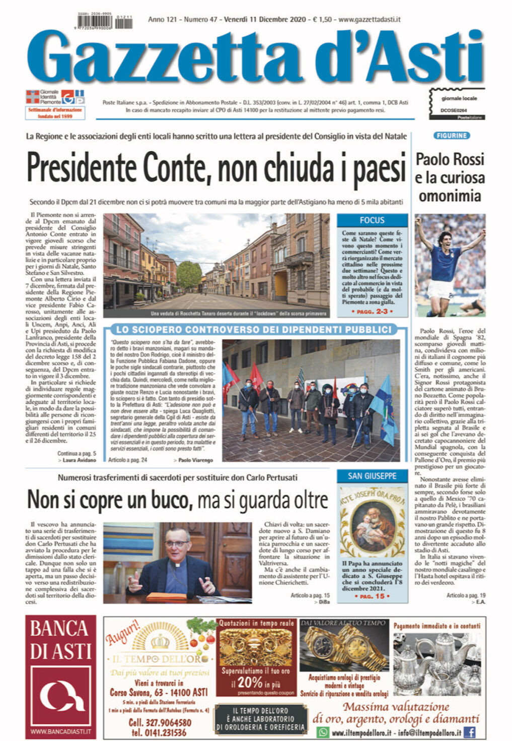 Prima pagina – 11 dicembre 2020