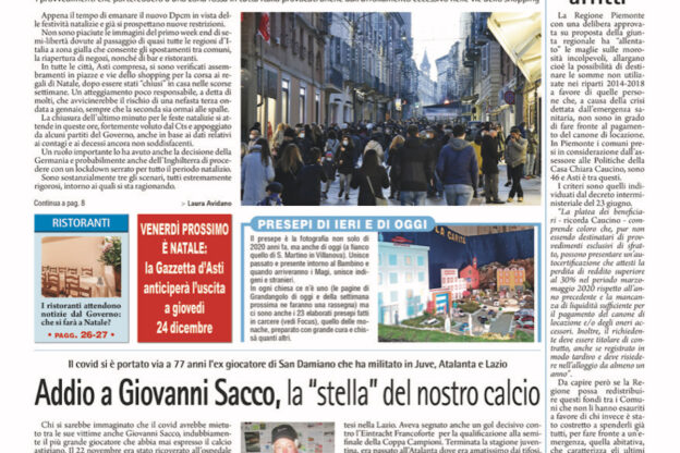 Prima pagina – 18 dicembre 2020
