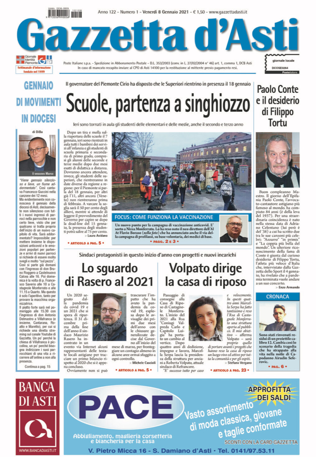 Prima pagina – 8 gennaio 2021