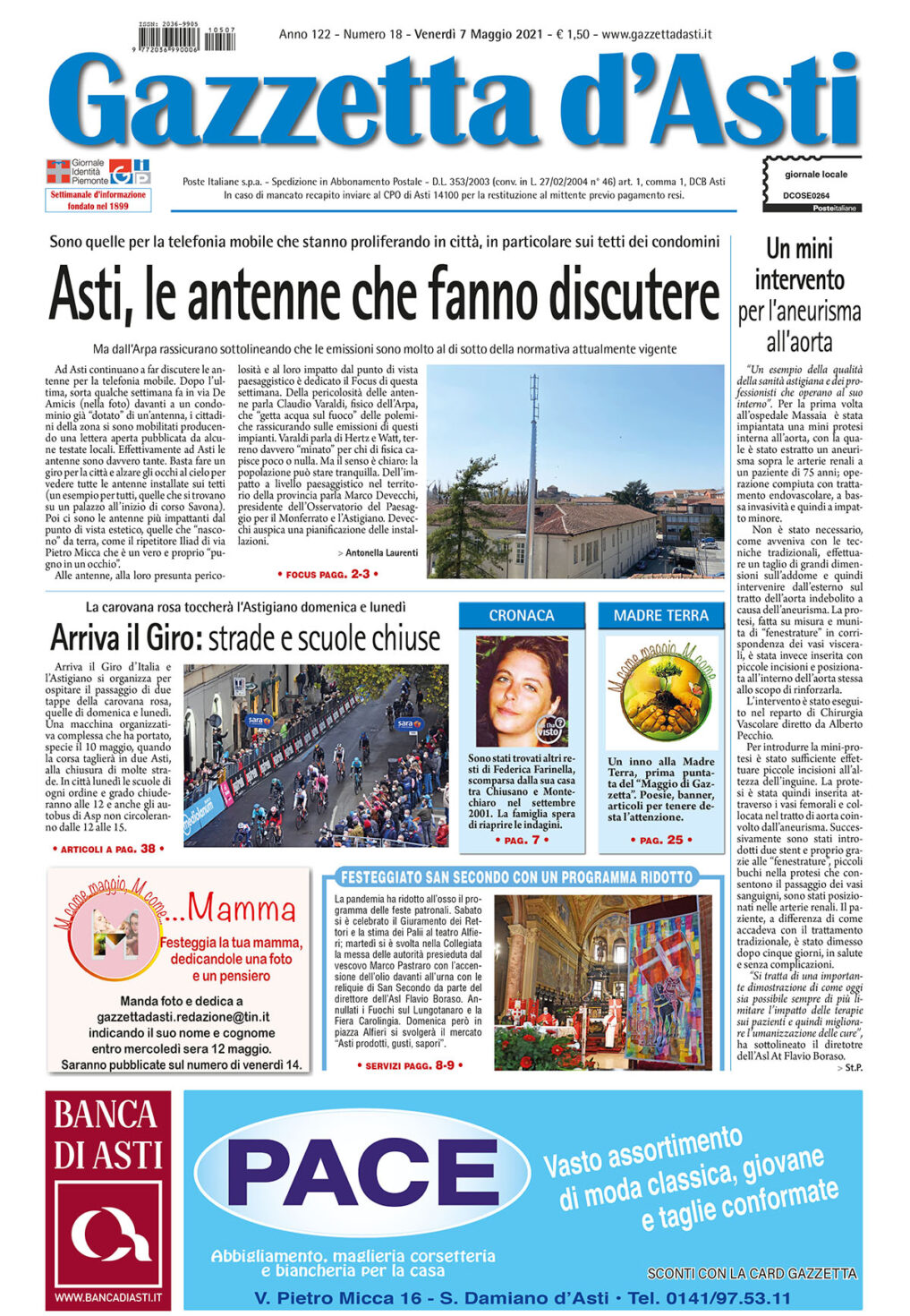 Prima pagina – 7 maggio 2021