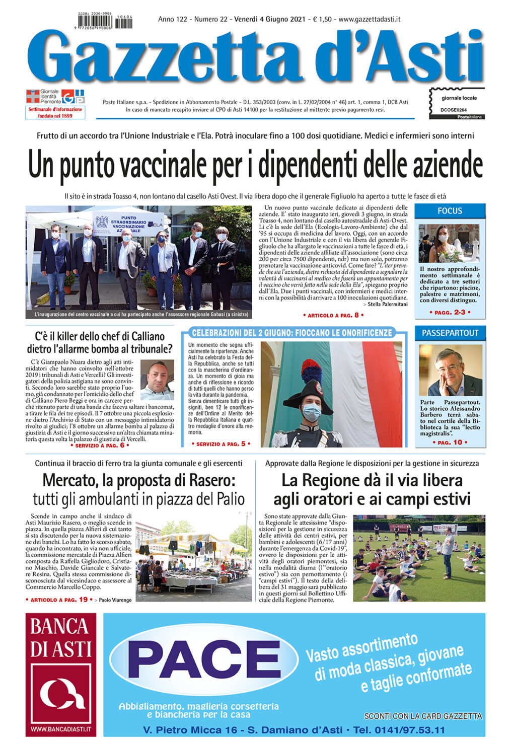 Prima pagina – 4 giugno 2021