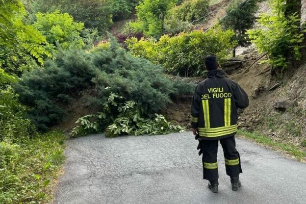 Nizza Monferrato, frana in strada San Michele