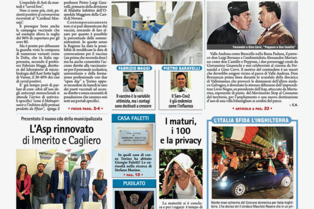 Prima Pagina – 9 luglio 2021
