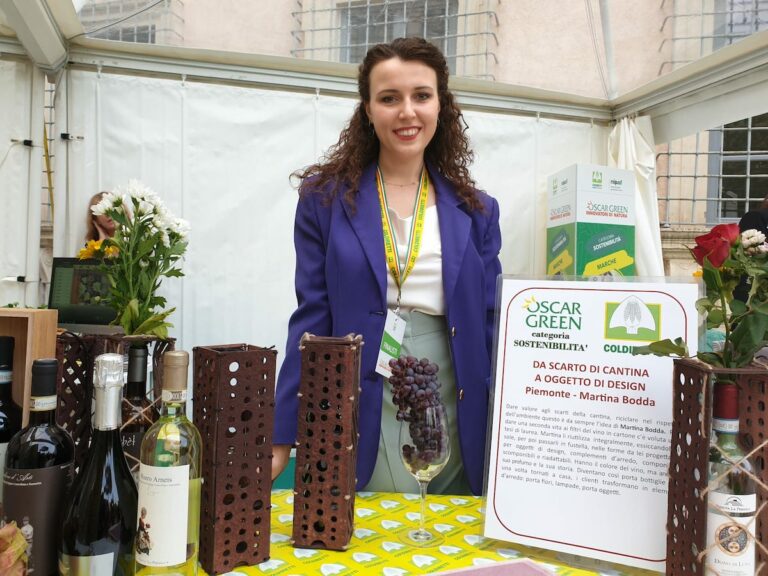 Da filtri del vino a oggetti di design: il progetto astigiano di Martina Bodda in agli Oscar Green