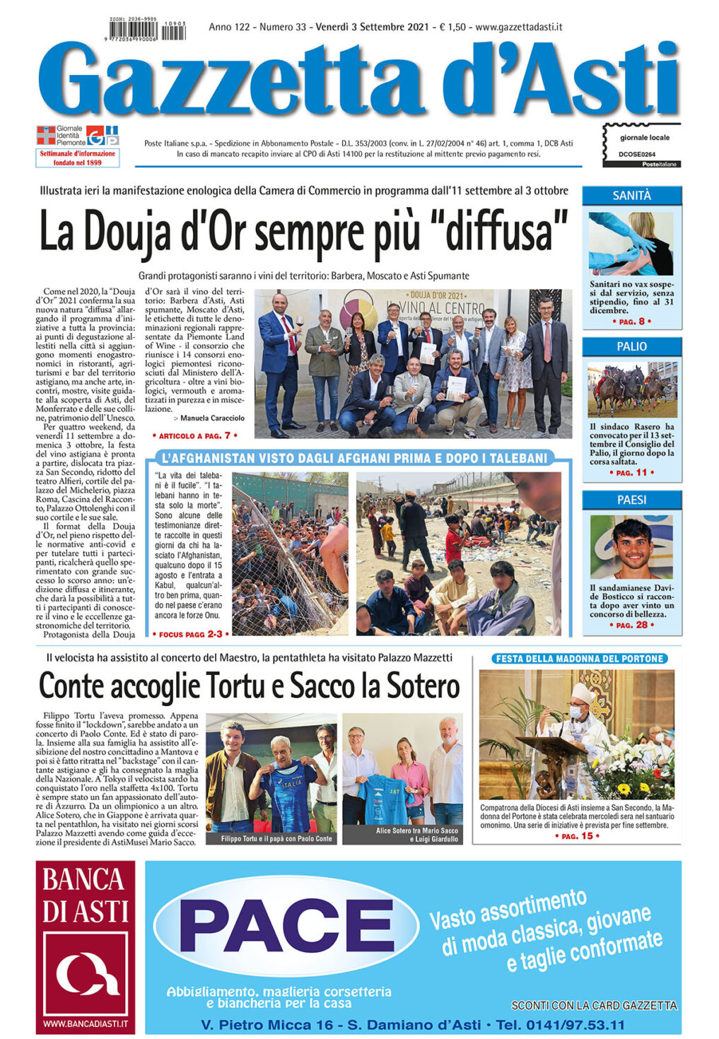 Prima pagina – 3 settembre 2021