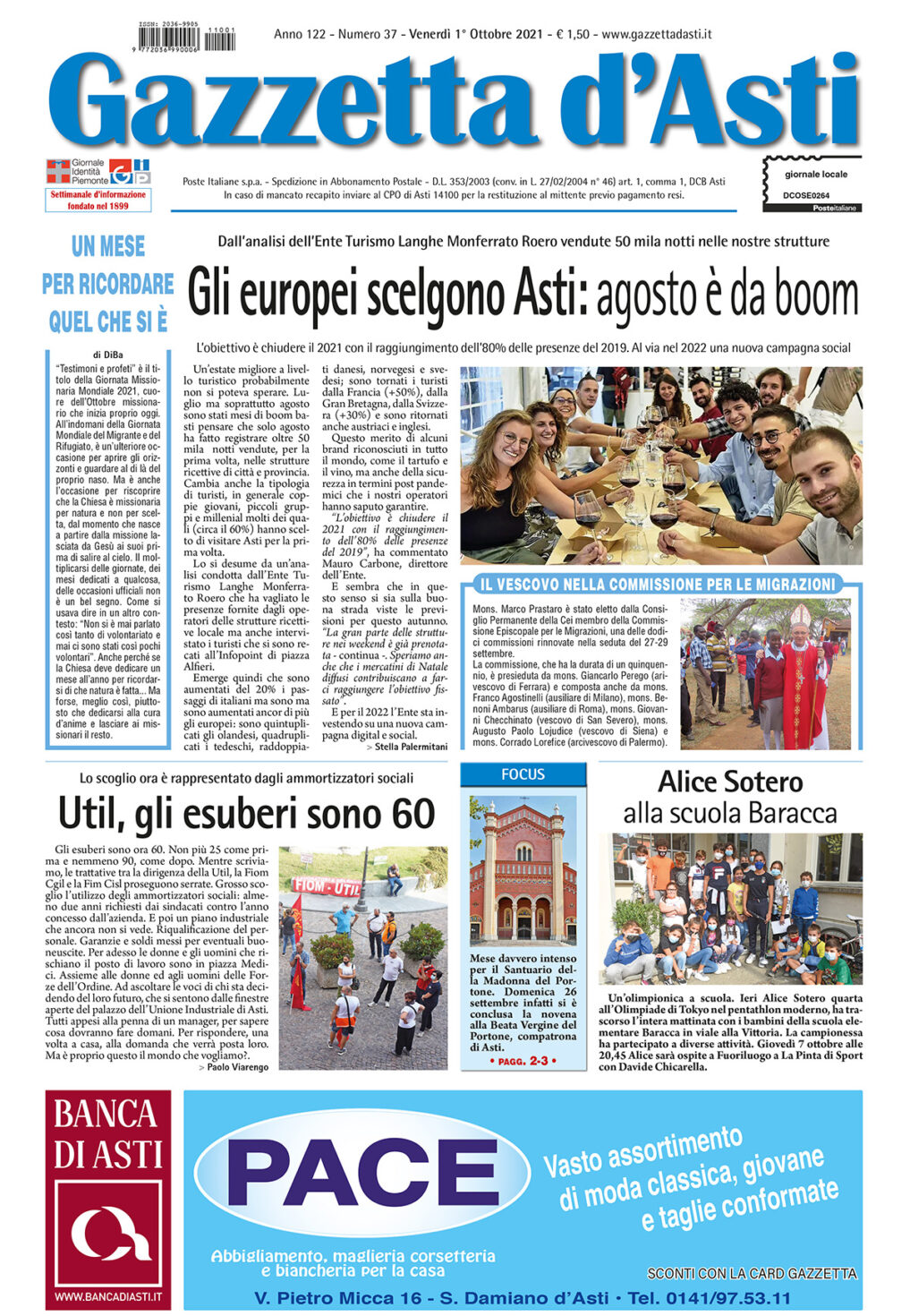 Prima pagina – 1° ottobre 2021