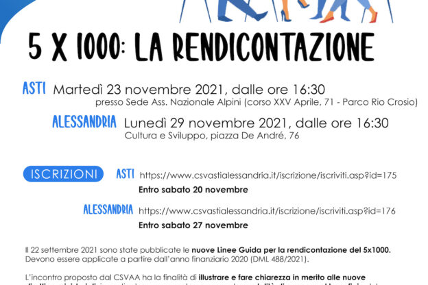 Tre nuovi corsi in presenza al Csvaa
