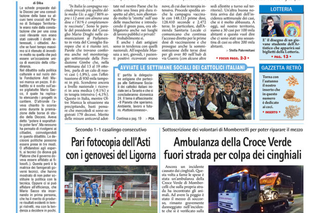 Prima pagina – 22 ottobre 2021