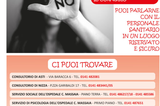 Anche l’Asl At dice no alla violenza sulle donne: lancia una campagna con video e brochure