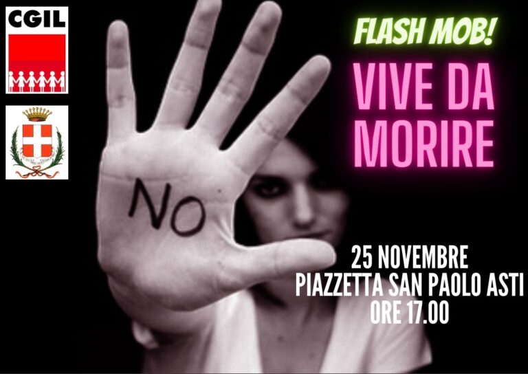 Vive da morire, flash mob del Coordinamento Donne Cgil