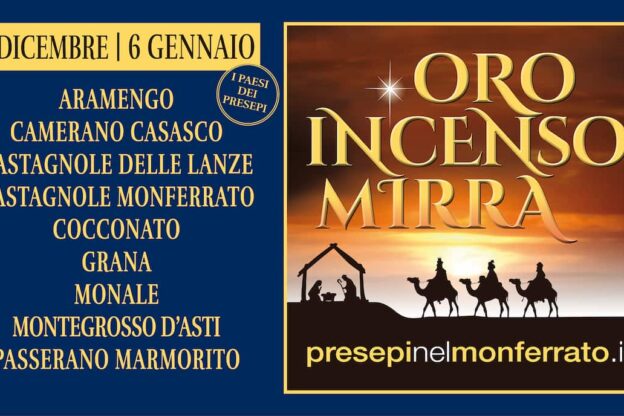 Oro Incenso Mirra Presepi nel Monferrato: al via la sesta edizione, con tante novità