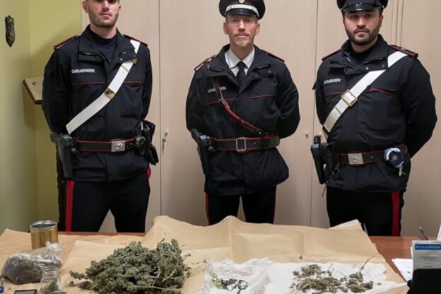 I carabinieri scoprono una coltivazione di marijuana in un terrazzo del centro storico di Moncalvo