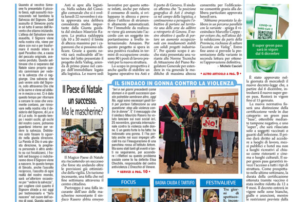Prima pagina – 26 novembre 2021