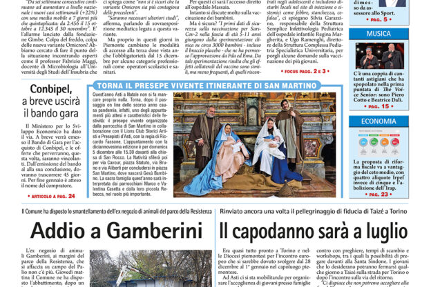 Prima pagina – 3 dicembre 2021