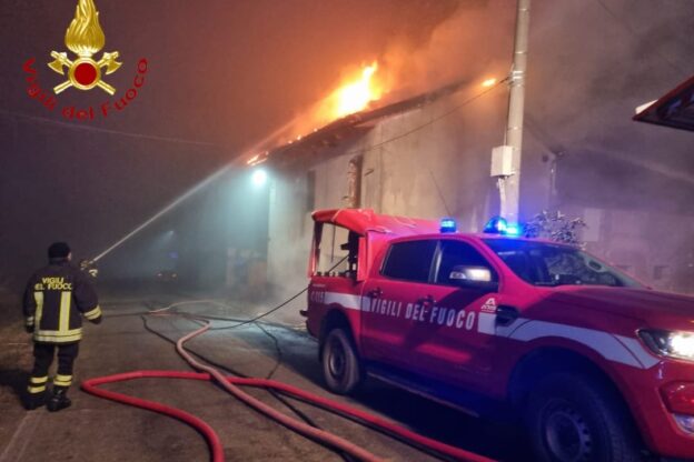 Incendio in un’abitazione di Cinaglio