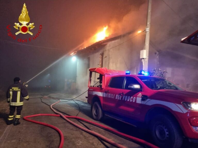 Incendio in un’abitazione di Cinaglio