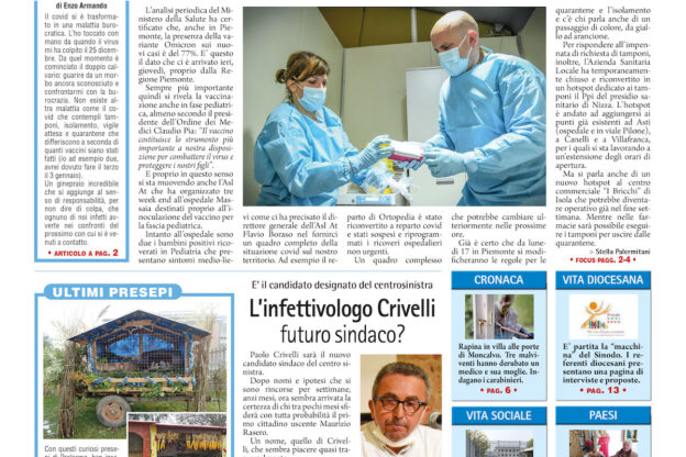 Prima pagina – 14 gennaio 2022