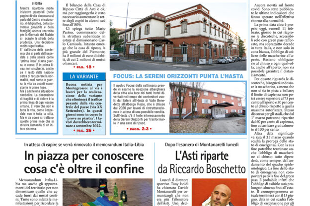 Prima pagina – 11 febbraio 2022