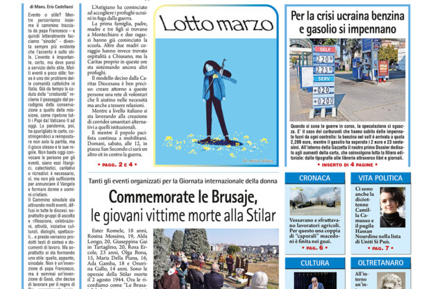 Prima pagina – 11 marzo 2022