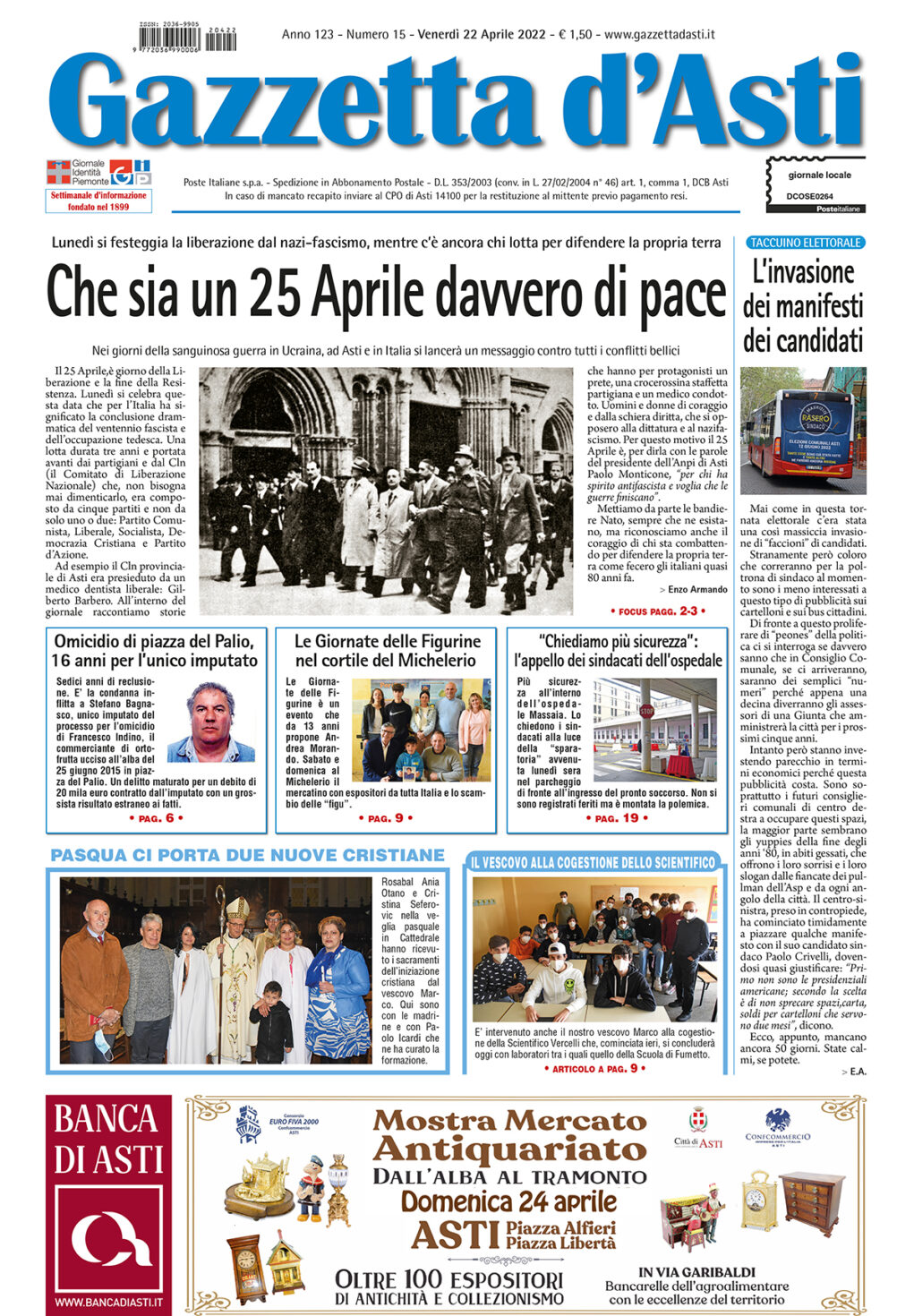 Prima pagina – 22 aprile 2022