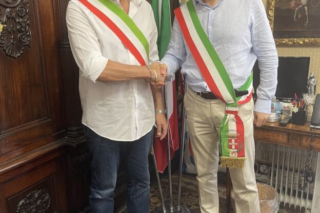 Asti, il sindaco Rasero accoglie in Municipio il primo cittadino di Costigliole