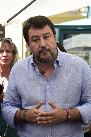Matteo Salvini ad Asti per sostenere la candidatura a sindaco di Maurizio Rasero