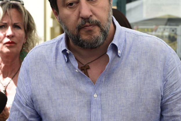 Matteo Salvini ad Asti per sostenere la candidatura a sindaco di Maurizio Rasero