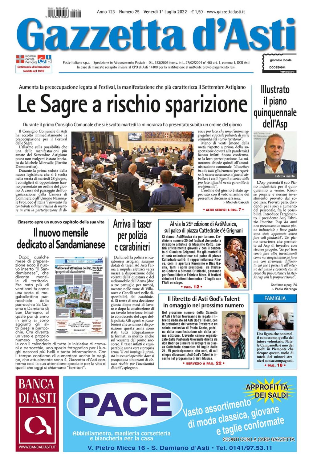 Prima pagina – 1° luglio 2022