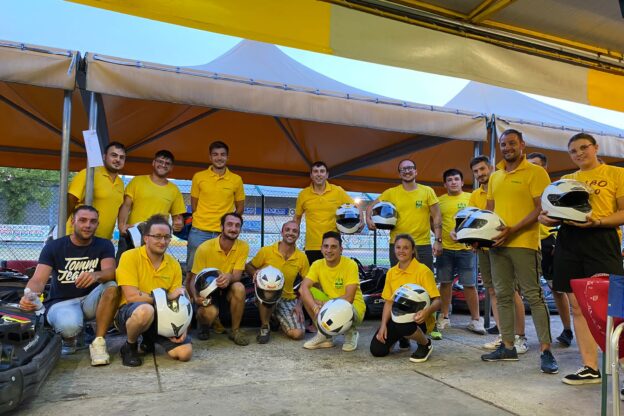 Alex Valle, Davide Lazzarone e Alberto Finotto sul podio del Gran Prix di Go Kart