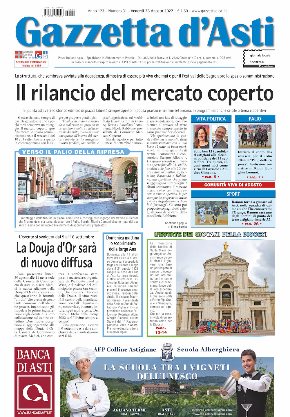 Prima pagina – 26 agosto 2022