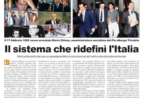 Un dossier su Tangentopoli in edicola con la Gazzetta d’Asti