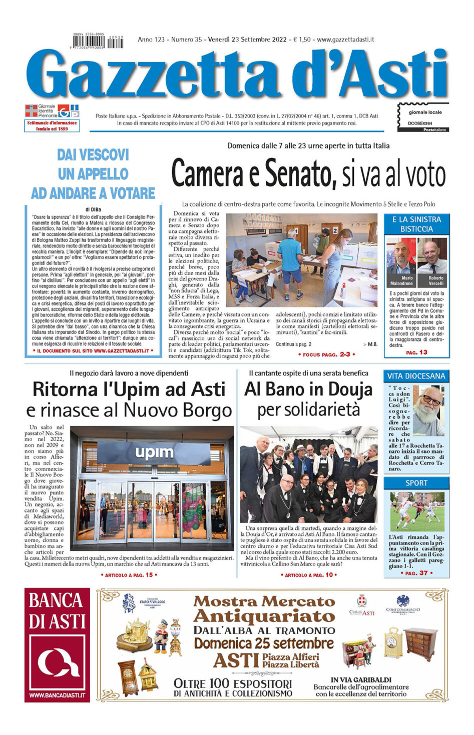 Prima pagina – 23 settembre 2022