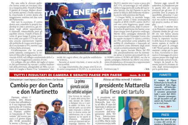 Prima pagina – 30 settembre 2022